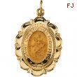 14K Yellow Gold St.christopher Medal