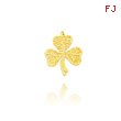 14K Yellow Gold Textured Shamrock Charm