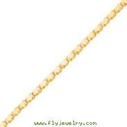 14K Yellow Gold Thick Double-Sided Heart Anklet