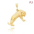 14K Yellow Gold Tiger Pendant