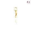 14K Yellow Gold Tiny Italian Horn Charm