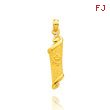 14K Yellow Gold Torah with Star of David Pendant