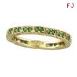 14K Yellow Gold Tsavorite Stackable Eternity Band