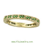 14K Yellow Gold Tsavorite Stackable Eternity Band