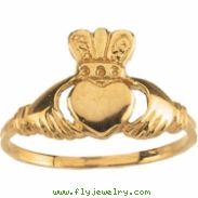 14K Yellow Gold Youth Claddagh Ring