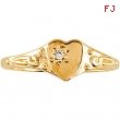 14K Yellow Gold Youth Heart Ring