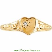 14K Yellow Gold Youth Heart Ring