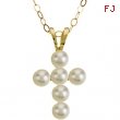 14K Yellow Gold Youth Pearl Necklace With 15.00 Chain