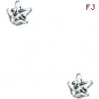 14K Yellow PAIR 04.00 MM CHILDRENS STAR CUBIC ZIRCONIA EARRING Youth Star Cz Earring