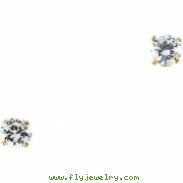 14K Yellow PAIR 04.25 MM;P;CHILDRENS CZ EARRING Youth Cz Earring