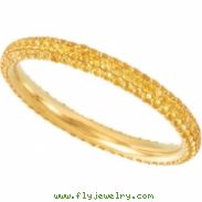 14K Yellow SIZE 4.5 Yellow Sapphire Eternity Band