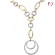 14K Yellow White Gold & Diamond Necklace