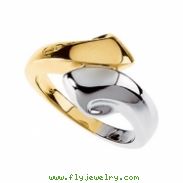 14K Yellow White Gold Metal Fashion Ring