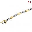 14K Yellow White Gold Two Tone Diamond Bracelet