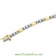 14K Yellow White Gold Two Tone Diamond Bracelet