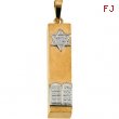 14K Yellow White Gold Two Tone Mezuzah Pendant