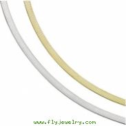 14K Yellow/White 18 INCH TWO TONE REVERSIBLE OMEGA CHAIN Two Tone Reversible Omega Chai