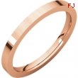 14kt Rose 02.00 mm Flat Comfort Fit Band