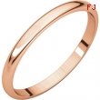 14kt Rose 02.00 mm Light Half Round Band