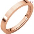 14kt Rose 02.50 mm Flat Comfort Fit Band