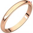 14kt Rose 02.50 mm Half Round Band