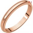 14kt Rose 02.50 mm Milgrain Band