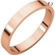 14kt Rose 03.00 mm Flat Band