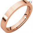 14kt Rose 03.00 mm Flat Comfort Fit Band