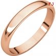 14kt Rose 03.00 mm Half Round Band