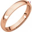 14kt Rose 03.00 mm Light Comfort Fit Band