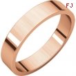 14kt Rose 04.00 mm Flat Band