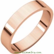 14kt Rose 04.00 mm Flat Band