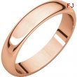 14kt Rose 04.00 mm Half Round Band