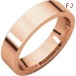 14kt Rose 05.00 mm Flat Comfort Fit Band