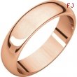 14kt Rose 05.00 mm Half Round Band