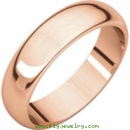 14kt Rose 05.00 mm Half Round Band