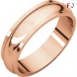 14kt Rose 05.00 mm Half Round Edge Band