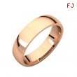 14kt Rose 05.00 mm Light Comfort Fit Band
