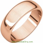 14kt Rose 06.00 mm Half Round Band