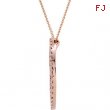 14kt Rose 1 CT TW Polished DIAMOND NECKLACE