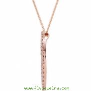 14kt Rose 1 CT TW Polished DIAMOND NECKLACE