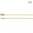 14kt Rose 16 INCH Polished LASERED TITAN ROPE CHAIN