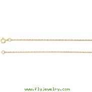 14kt Rose 18.00 INCH Polished ROPE CHAIN