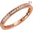 14kt Rose 3/8 CT TW Polished DIAMOND RING