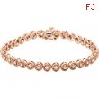 14kt Rose Bracelet 07.00 Inch 1CTW Diamond Bracelet