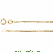 14kt Rose Bulk By Inch Beaded Curb Chain