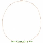 14kt Rose Complete with Stone Diamond 1/3 CTW 24.00 Inch 1/3 CTW Diamond Necklace