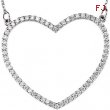 14kt Rose Diamond 18.75X21.15 mm 1/3 CTW Diamond Heart Necklace