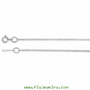 14kt White 01.50 mm Bulk Bulk by Inch Rolo Chain