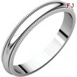 14kt White 03.00 mm Milgrain Band